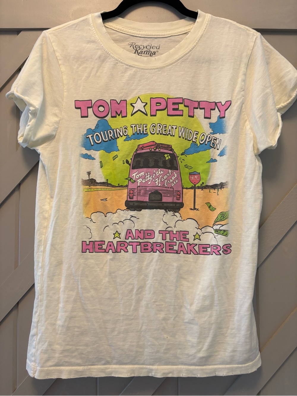 Recycled Karma White Tom Petty & The Heartbreakers Graphic Tee